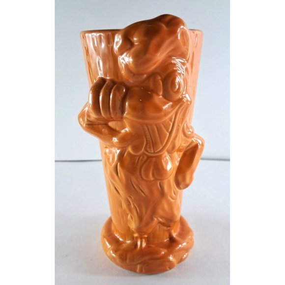 Rooster Tiki Cup Tumbler Mug Ceramic Glass Orange Haynes Besco Group 20 Oz - Picture 1 of 6